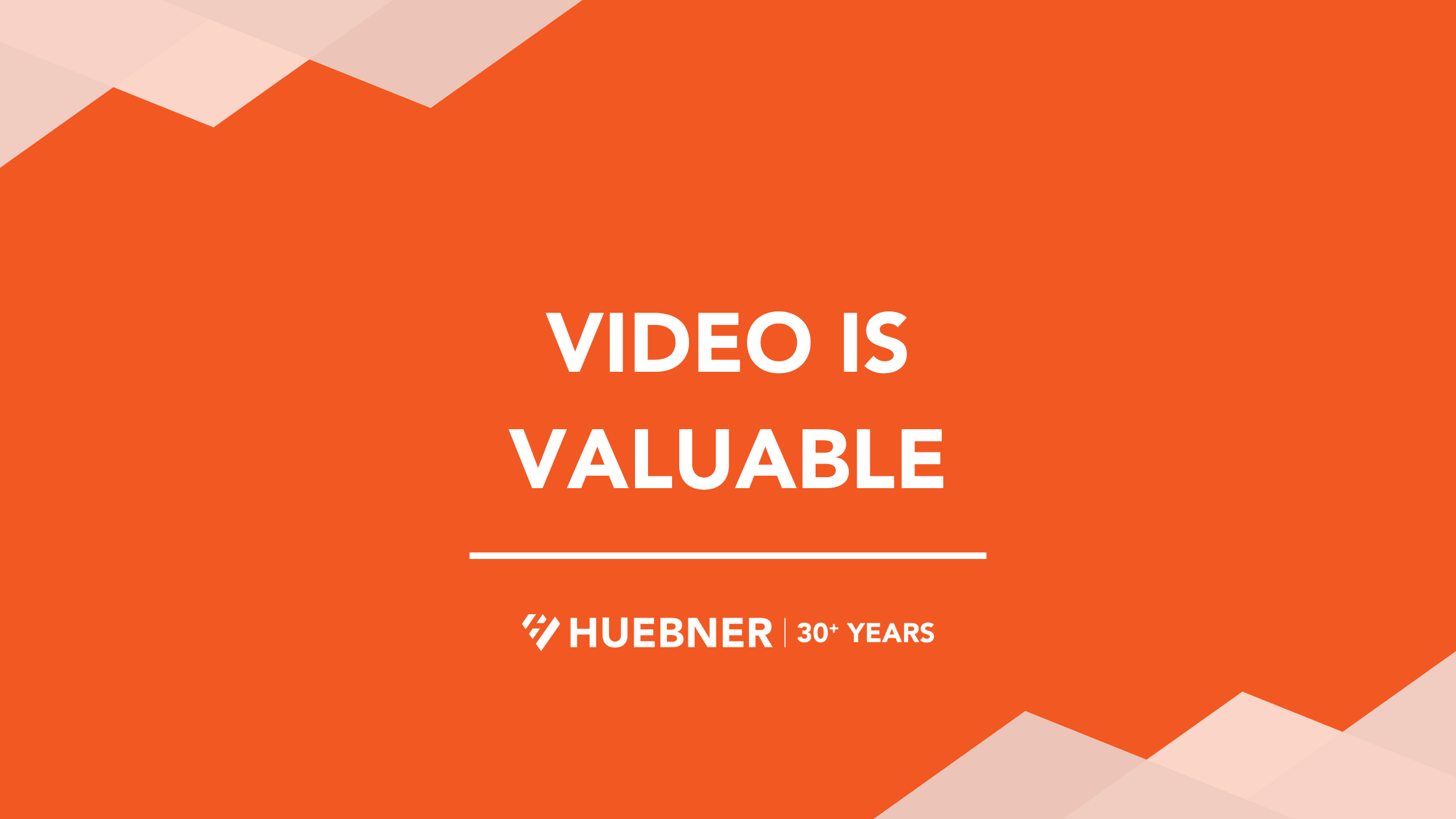 video is valuable - ROI of video